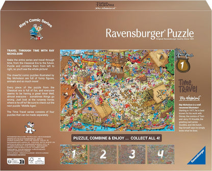 Ravensburger Ray's Comic Series - Time Travel No. 1 Classic Era 1000 Piece Jigsaw Puzzles for Adults and Kids Age 12 Years Up