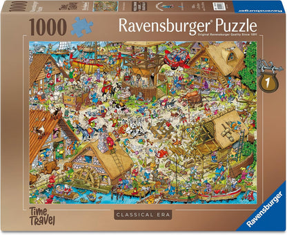 Ravensburger Ray's Comic Series - Time Travel No. 1 Classic Era 1000 Piece Jigsaw Puzzles for Adults and Kids Age 12 Years Up