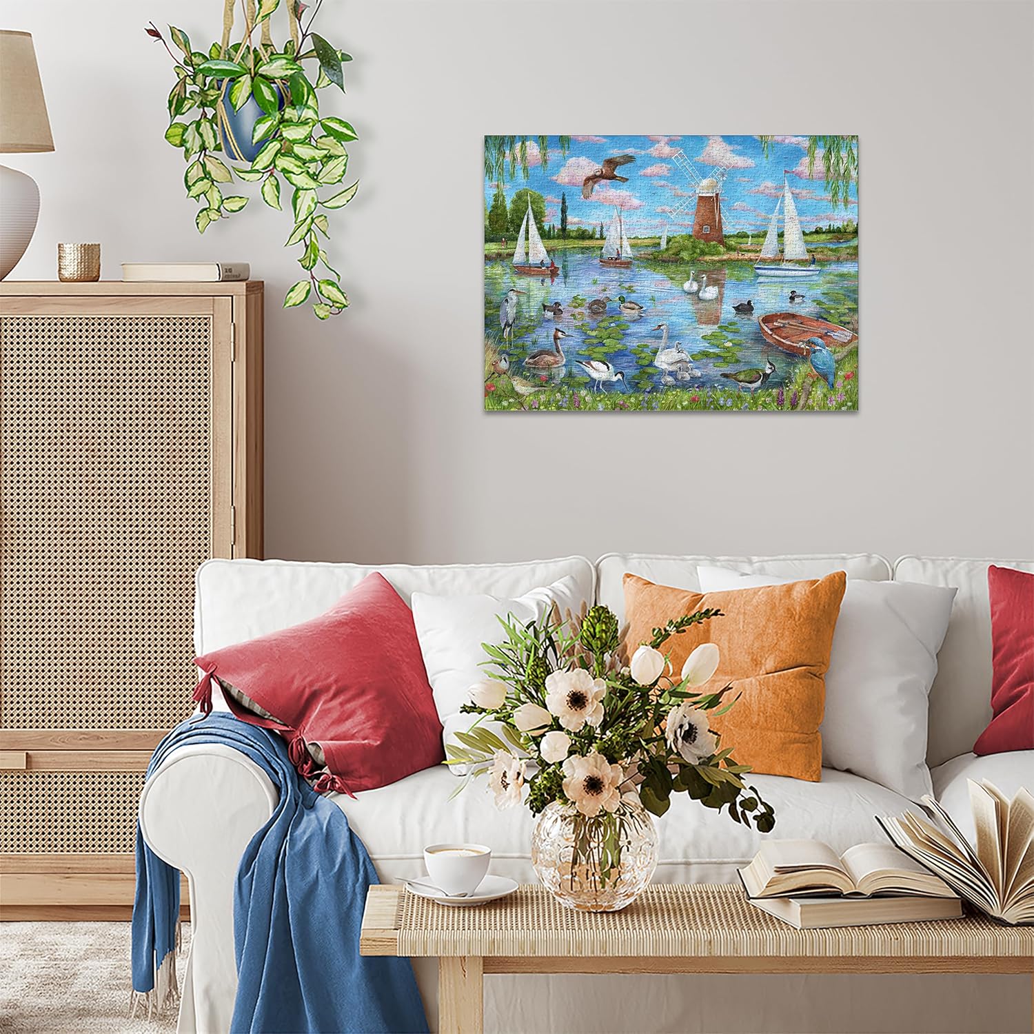 Ravensburger Life Along the Broads 1000 Piece Jigsaw Puzzle by Debbie Cook – Norfolk Broads & British Wildlife Puzzle for Adults