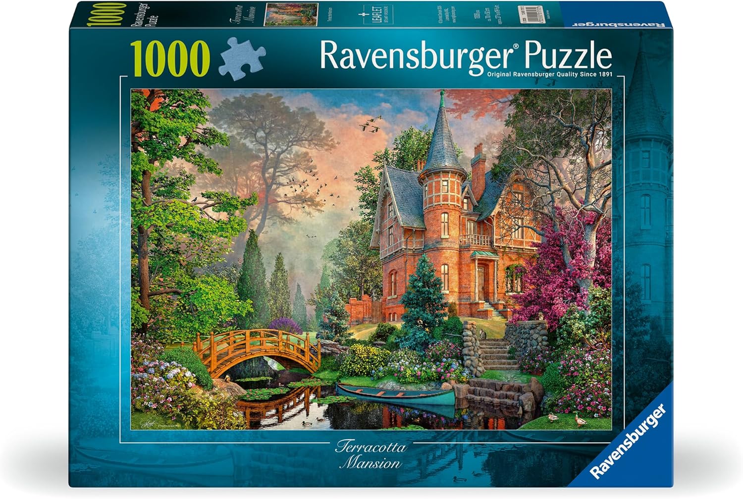 Ravensburger Terracotta Mansion 1000 Piece Jigsaw Puzzle for Adults & Kids Age 12+ by Dominic Davidson Artwork | Relaxing Mindful Puzzle | Premium Ravensburger Quality