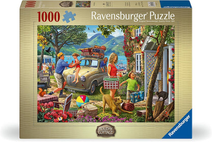 Ravensburger Holiday Cottage 1000 Piece Jigsaw Puzzle – Charming Summer Family Cottage Scene by Artist Steve Read