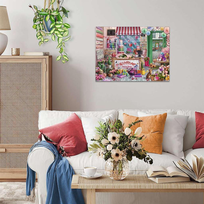Ravensburger Blossoms Flower Shop 1000 Piece Jigsaw Puzzle - Tetiana Bulba Artwork - Cobblestone Road Collection No. 2 - Premium Quality Adult Puzzle - Relaxing Mindful Hobby