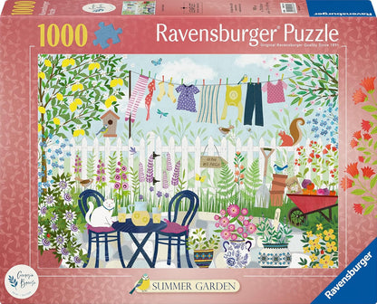 Ravensburger Summer Garden 1000 Piece Jigsaw Puzzle by Georgia Breeze – Premium Adult Puzzle with Vibrant Garden Scene, Precision-Cut Pieces
