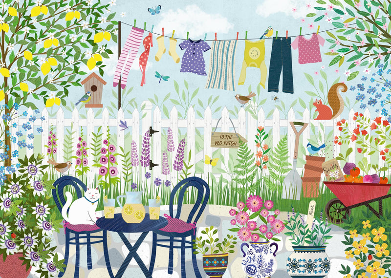 Ravensburger Summer Garden 1000 Piece Jigsaw Puzzle by Georgia Breeze – Premium Adult Puzzle with Vibrant Garden Scene, Precision-Cut Pieces
