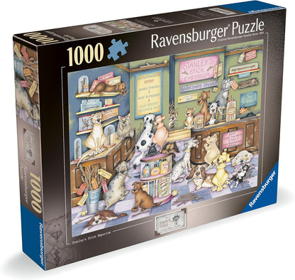 Ravensburger Linda Jane Smith Dapper Dogs No.2: Stanley's Stick Emporium 1000pc Adult Jigsaw puzzle