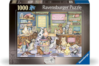 Ravensburger Linda Jane Smith Dapper Dogs No.2: Stanley's Stick Emporium 1000pc Adult Jigsaw puzzle