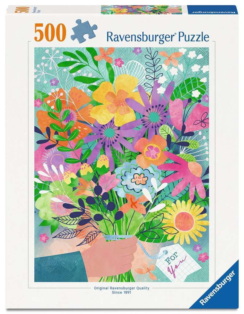 Ravensburger 500 Piece Jigsaw Puzzle – Flowers for You | Colourful Flower Bouquet Design | Relaxing Adult Puzzle | Premium Quality, for Puzzle Lovers