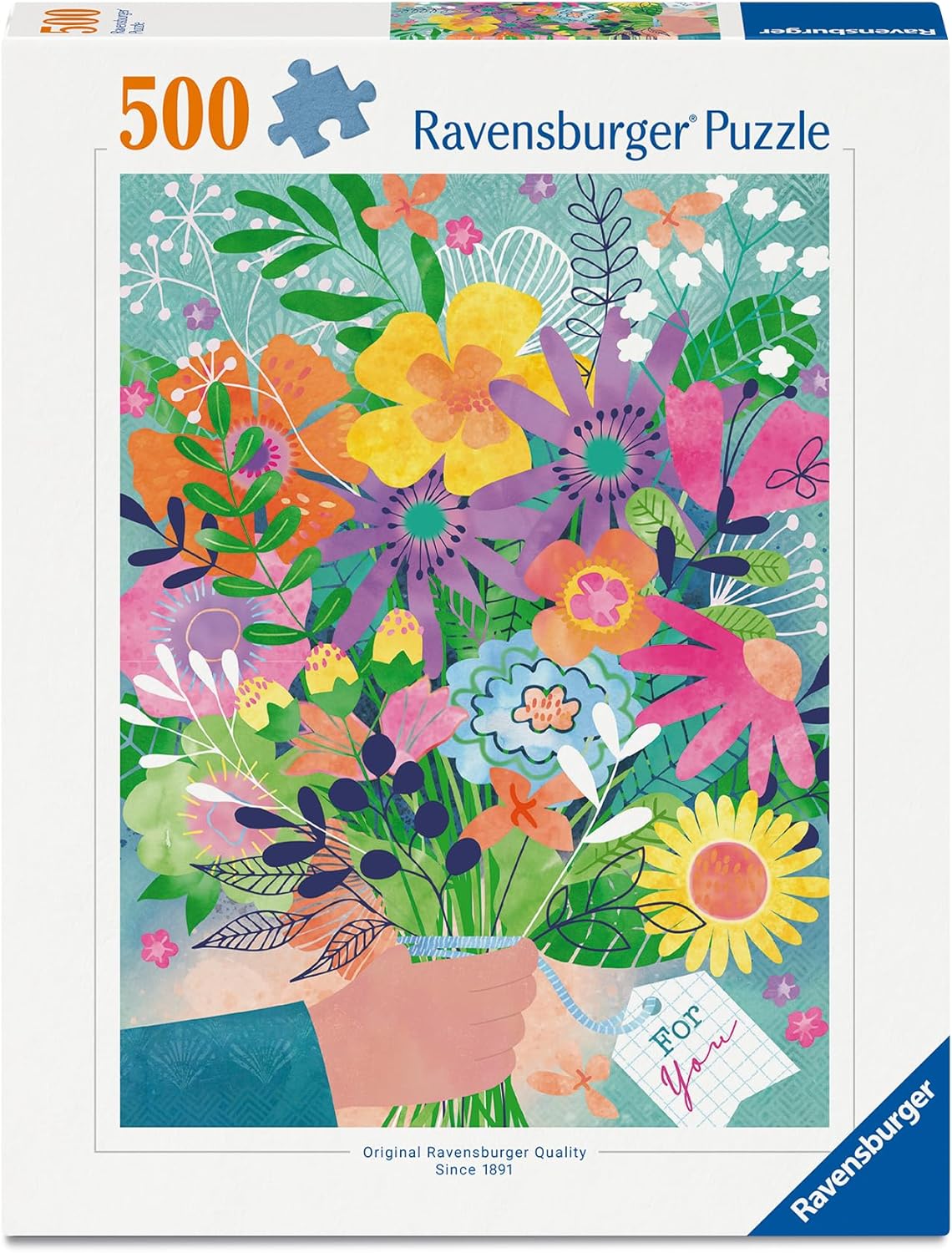 Ravensburger 500 Piece Jigsaw Puzzle – Flowers for You | Colourful Flower Bouquet Design | Relaxing Adult Puzzle | Premium Quality, for Puzzle Lovers