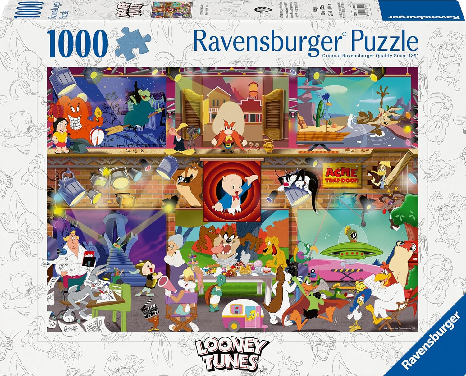 Ravensburger Looney Tunes Puzzle – 1000 Piece Durable Jigsaw Puzzle for Family Fun