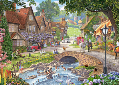 Ravensburger 1000 Piece Adult Jigsaw Puzzle – Leisure Days No.13: Lazy Days by the Stream by Artist Steve Crisp