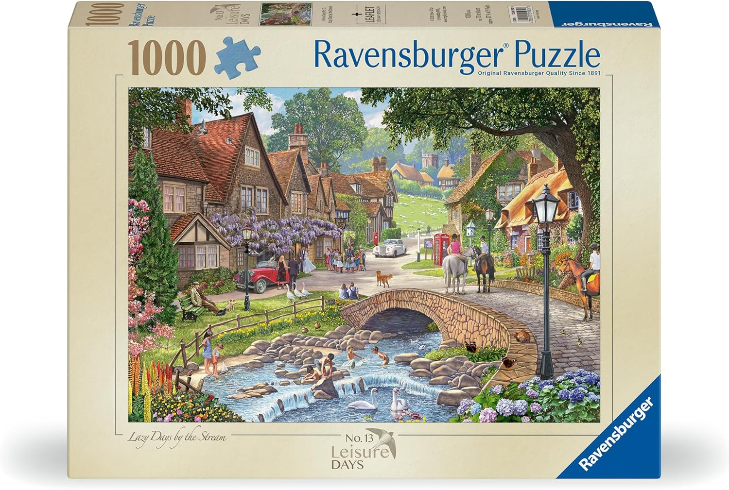 Ravensburger 1000 Piece Adult Jigsaw Puzzle – Leisure Days No.13: Lazy Days by the Stream by Artist Steve Crisp