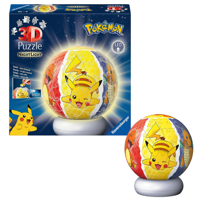 Ravensburger Pokémon 72-Piece Nightlight Puzzle – Interactive Glow-in-the-Dark Puzzle Toy for Kids & Collectors
