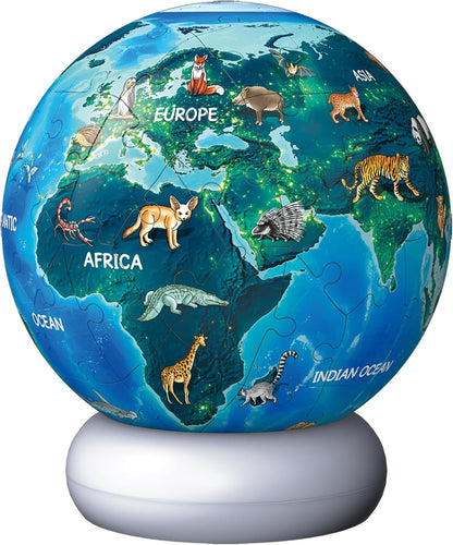 Ravensburger Earth at Night 72-Piece 3D Nightlight Puzzle – Glow-in-the-Dark Puzzle Toy for Kids & Adults, Relaxing Interactive Decor