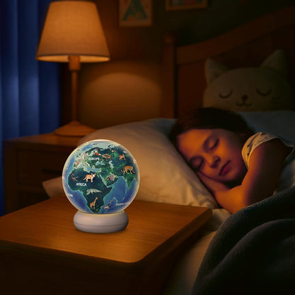 Ravensburger Earth at Night 72-Piece 3D Nightlight Puzzle – Glow-in-the-Dark Puzzle Toy for Kids & Adults, Relaxing Interactive Decor