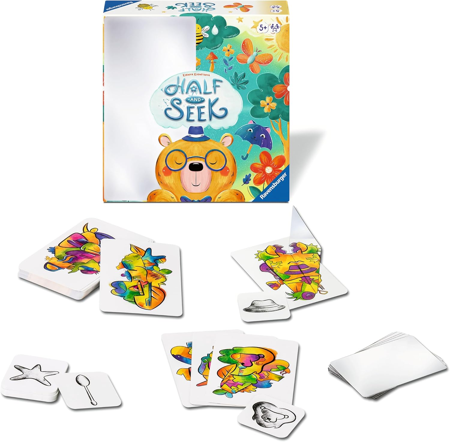 Ravensburger Half and Seek Game – Fun Hidden Objects Game for Kids Age 5 Years