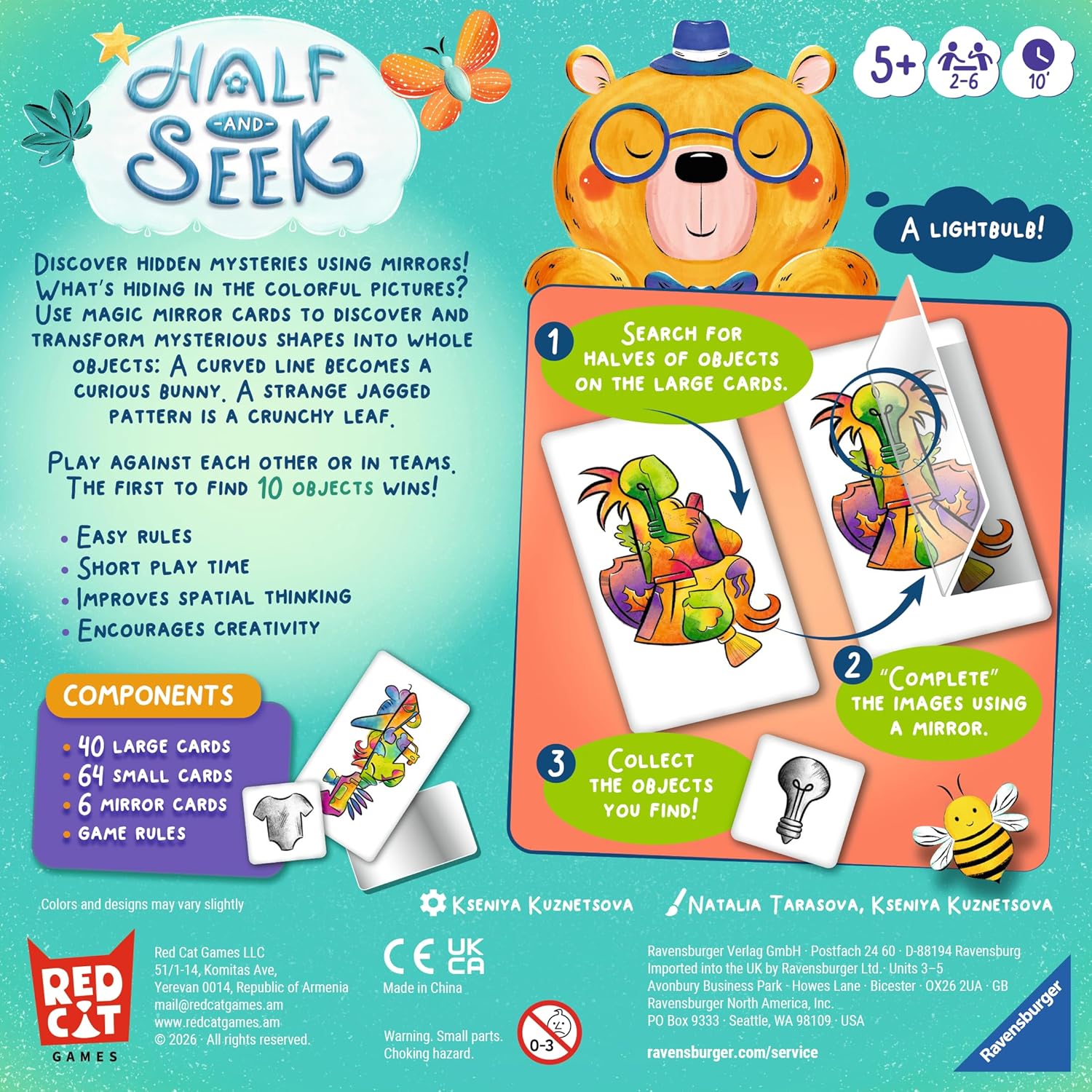 Ravensburger Half and Seek Game – Fun Hidden Objects Game for Kids Age 5 Years