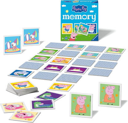 Ravensburger Peppa Pig Mini Memory Game - Matching Picture Snap Pairs Game For Kids Age 3 Years and Up
