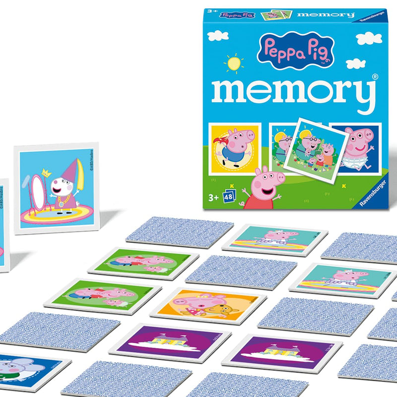 Ravensburger Peppa Pig Mini Memory Game - Matching Picture Snap Pairs Game For Kids Age 3 Years and Up