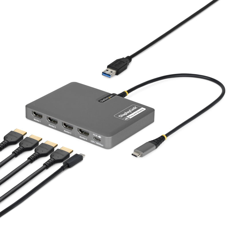 Startech.Com - Docking Station - For Laptop - Usb-C - 4 X Hdmi - Taa Compliant
