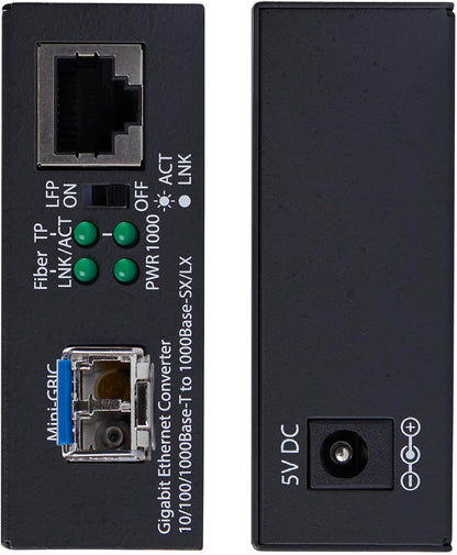 Startech.Com - Fibre Media Converter - 1Gbe - Over Fibre Optic - 1000Base-T, 1000Base-Lx, 10Base-T, 100Base-Tx - Lc Dupl