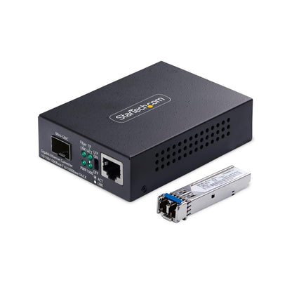 Startech.Com - Fibre Media Converter - 1Gbe - Over Fibre Optic - 1000Base-T, 1000Base-Lx, 10Base-T, 100Base-Tx - Lc Dupl