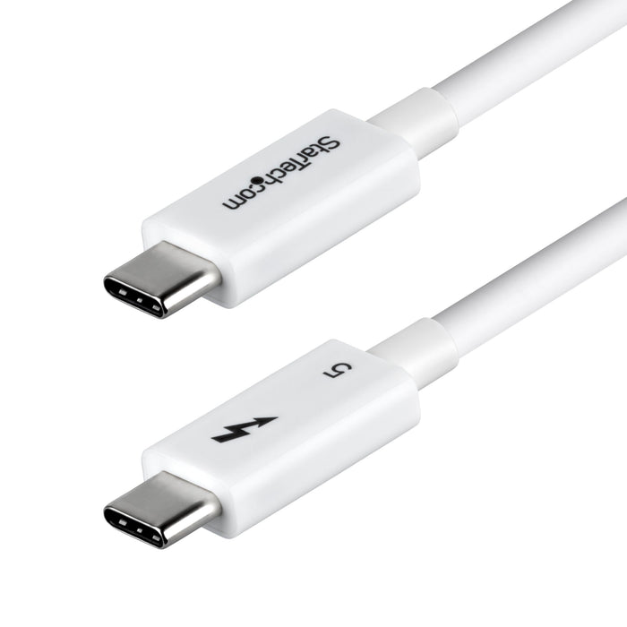 StarTech Cavo Thunderbolt 5 da 1 m, 80 Gbps (fino a 120 Gbps), PD 240 W, 8K 60Hz, Cavo Thunderbolt Certificato compatibile con TB4 / USB4 / USB-C; Bianco