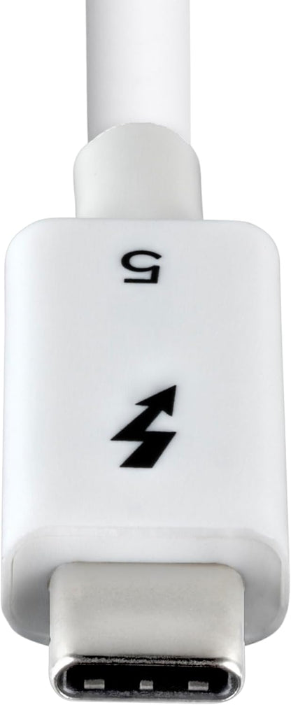 StarTech Cavo Thunderbolt 5 da 1 m, 80 Gbps (fino a 120 Gbps), PD 240 W, 8K 60Hz, Cavo Thunderbolt Certificato compatibile con TB4 / USB4 / USB-C; Bianco