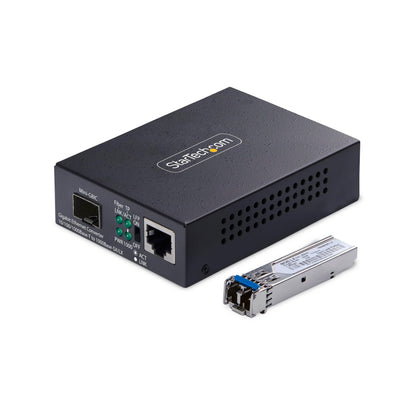 Startech.Com - Fibre Media Converter - 1Gbe - Over Fibre Optic - 1000Base-T, 1000Base-Lx, 10Base-T, 100Base-Tx - Lc Dupl