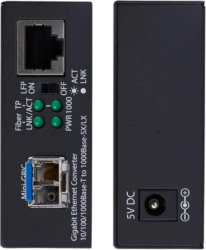 Startech.Com - Fibre Media Converter - 1Gbe - Over Fibre Optic - 1000Base-T, 1000Base-Lx, 10Base-T, 100Base-Tx - Lc Dupl