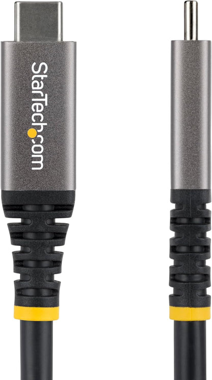 StarTech.com 3m (10ft) USB4 Cable, 20Gbps, USB-IF Certified USB-C Cable, 60W, 4K120Hz DP 2.1, TPE Jacket, Black USB-C Cord