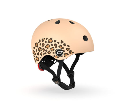 Scoot & Ride Scoot and Ride XS-helm met luipaardprint voor jongeren, uniseks
