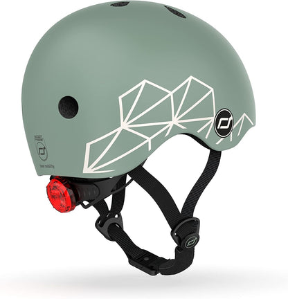 Scoot And Ride - Lifestyle Bicycle Helmet 45-51 Cm - Green Lines (96562)
