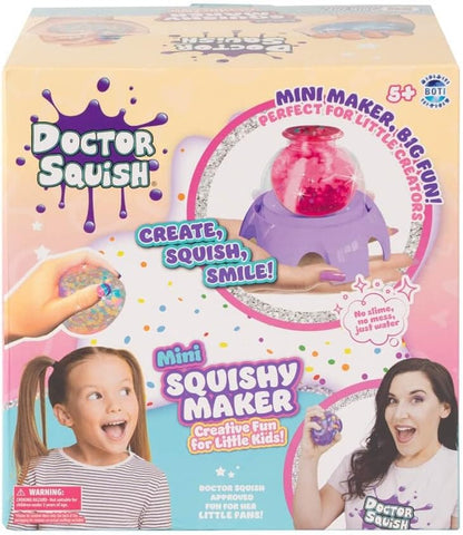 Doctor Squish Mini Squishy Maker Creative Set for Kids Ages 5+ with Confetti and TPR Balloons
