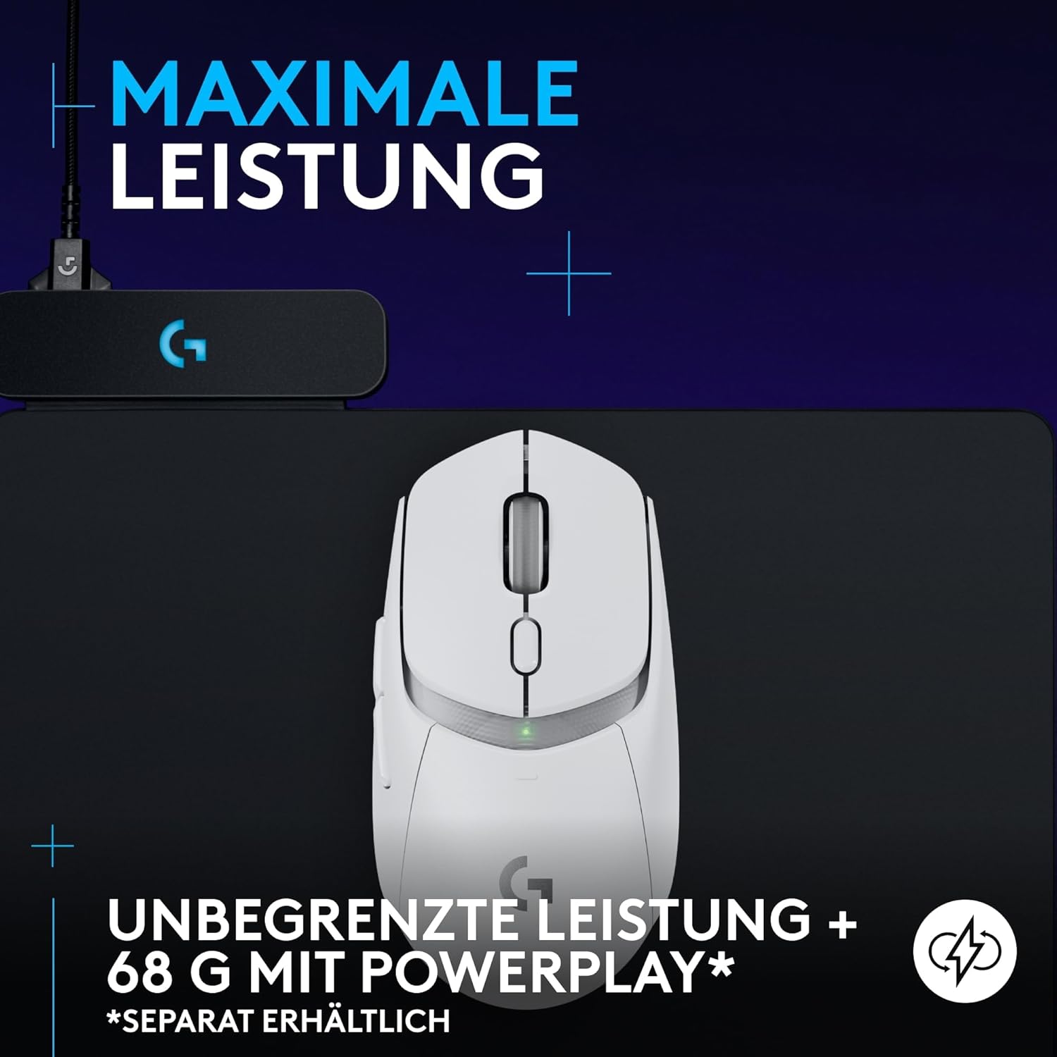 Logitech G G309 LIGHTSPEED kabellose Gaming-Maus, leicht, LIGHTFORCE-Hybridschalter, HERO 25K-Sensor, über 300 Stunden Akkulaufzeit mit AA-Batterie, 6 programmierbare Tasten, PC und Mac - Weiß