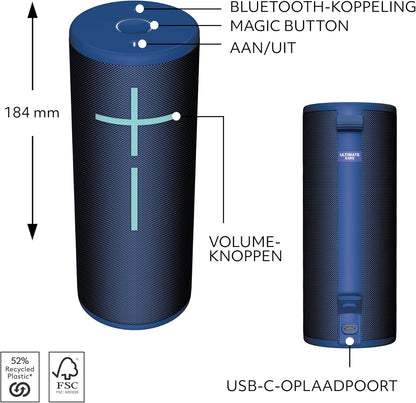 Ultimate Ears Boom 4 - Speaker - For Portable Use - Wireless - Bluetooth - Cobalt Blue