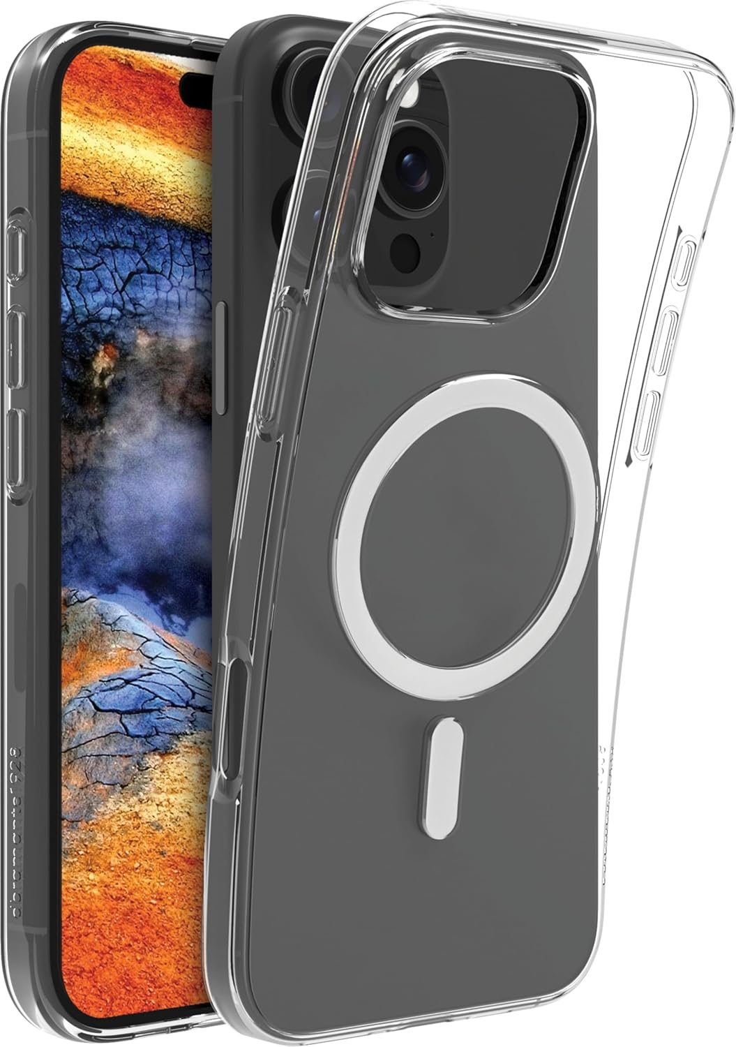 dbramante1928 Greenland Pro - Back Cover for Mobile Phone - Compatible with MagSafe - Plastic - Clear - for Apple iPhone 16 Pro Max