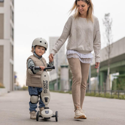 Scoot & Ride Beschermset XX - Small - verstelbare knie- en elleboogbeschermers, lichtgewicht en duurzaam ontwerp, ademende stof voor actieve kinderen - asgroen