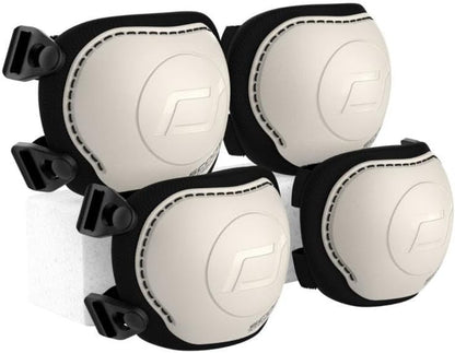 Scoot & Ride Beschermset XX - Small - verstelbare knie- en elleboogbeschermers, lichtgewicht en duurzaam ontwerp, ademende stof voor actieve kinderen - asgroen