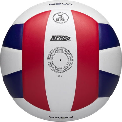 Wilson Pallone da Pallavolo Nova Light Tenuta di Pressione Affidabile, Adatto al Gioco Indoor, Colore: Bianco/Rosso/Blu Navy, Taglia Ufficiale