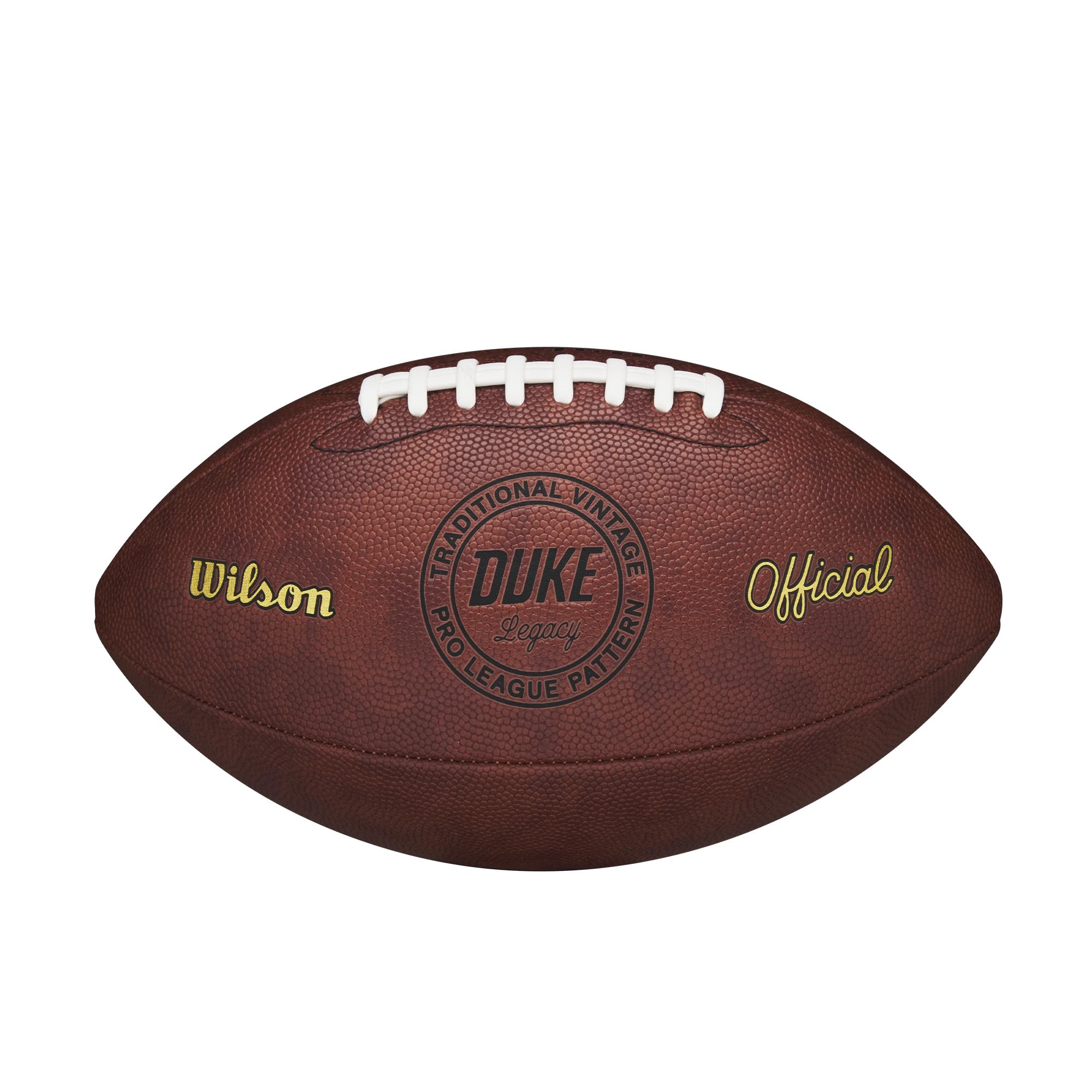 Wilson NFL Duke Replica Throwback American Football (Brown, Official)