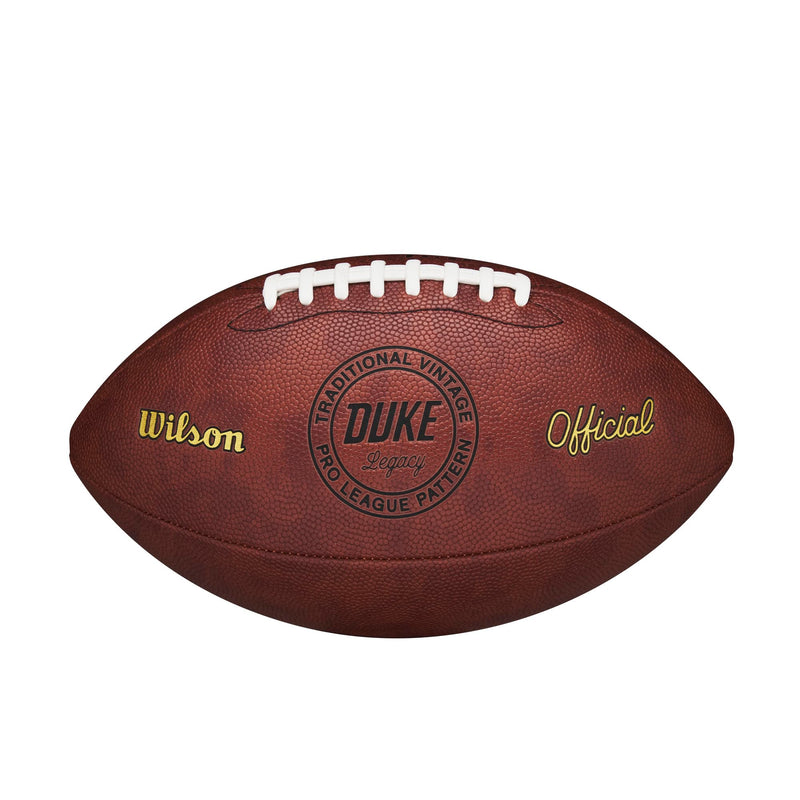 Wilson NFL Duke Replica Throwback American Football (Brown, Official)