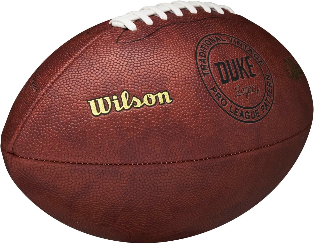 Wilson NFL Duke Replica Throwback American Football (Brown, Official)