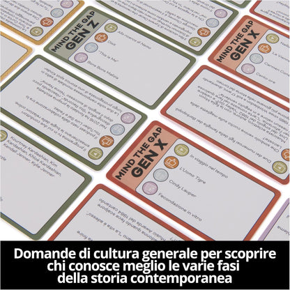 Spin Master Games, Mind The Gap, Il Quiz Intergenerazionale, Domande dalla Gen Alpha ai Boomer, Quiz con 2.000 Domande, Giochi per Famiglie, 4+ Giocatori, dagli 8 Anni in Su