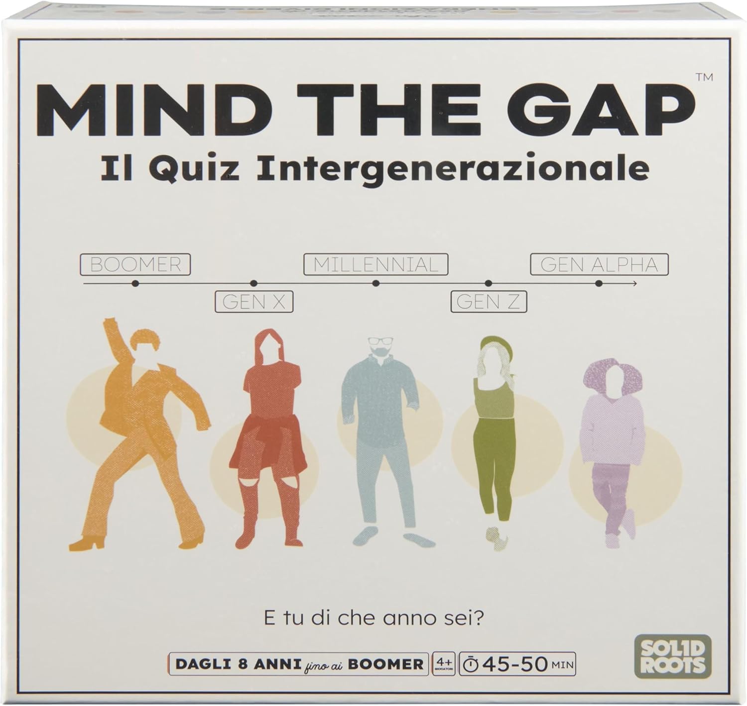 Spin Master Games, Mind The Gap, Il Quiz Intergenerazionale, Domande dalla Gen Alpha ai Boomer, Quiz con 2.000 Domande, Giochi per Famiglie, 4+ Giocatori, dagli 8 Anni in Su