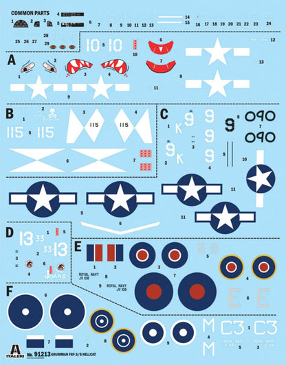 Italeri Grumman Hellcat F6 F-3 Fighter Plane