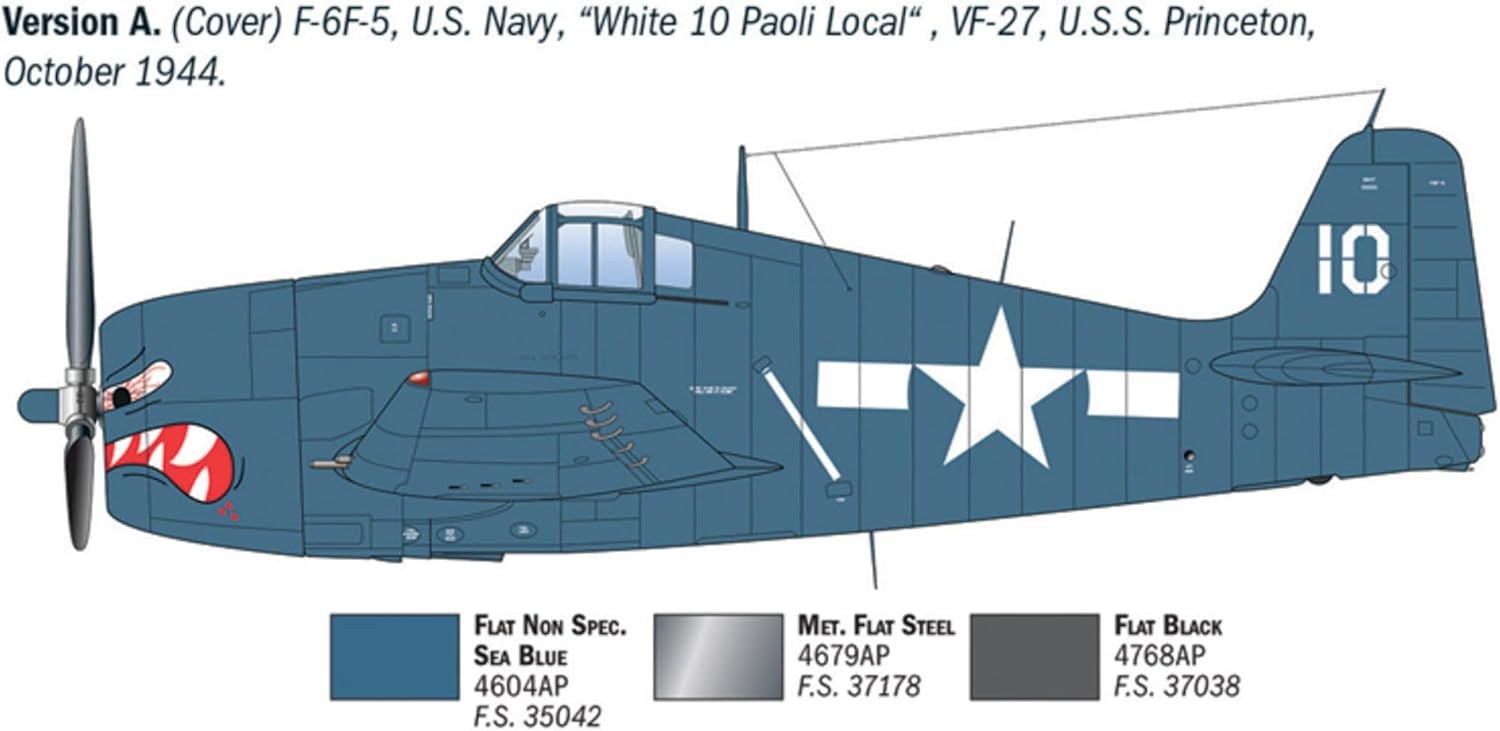 Italeri Grumman Hellcat F6 F-3 Fighter Plane