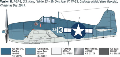 Italeri Grumman Hellcat F6 F-3 Fighter Plane