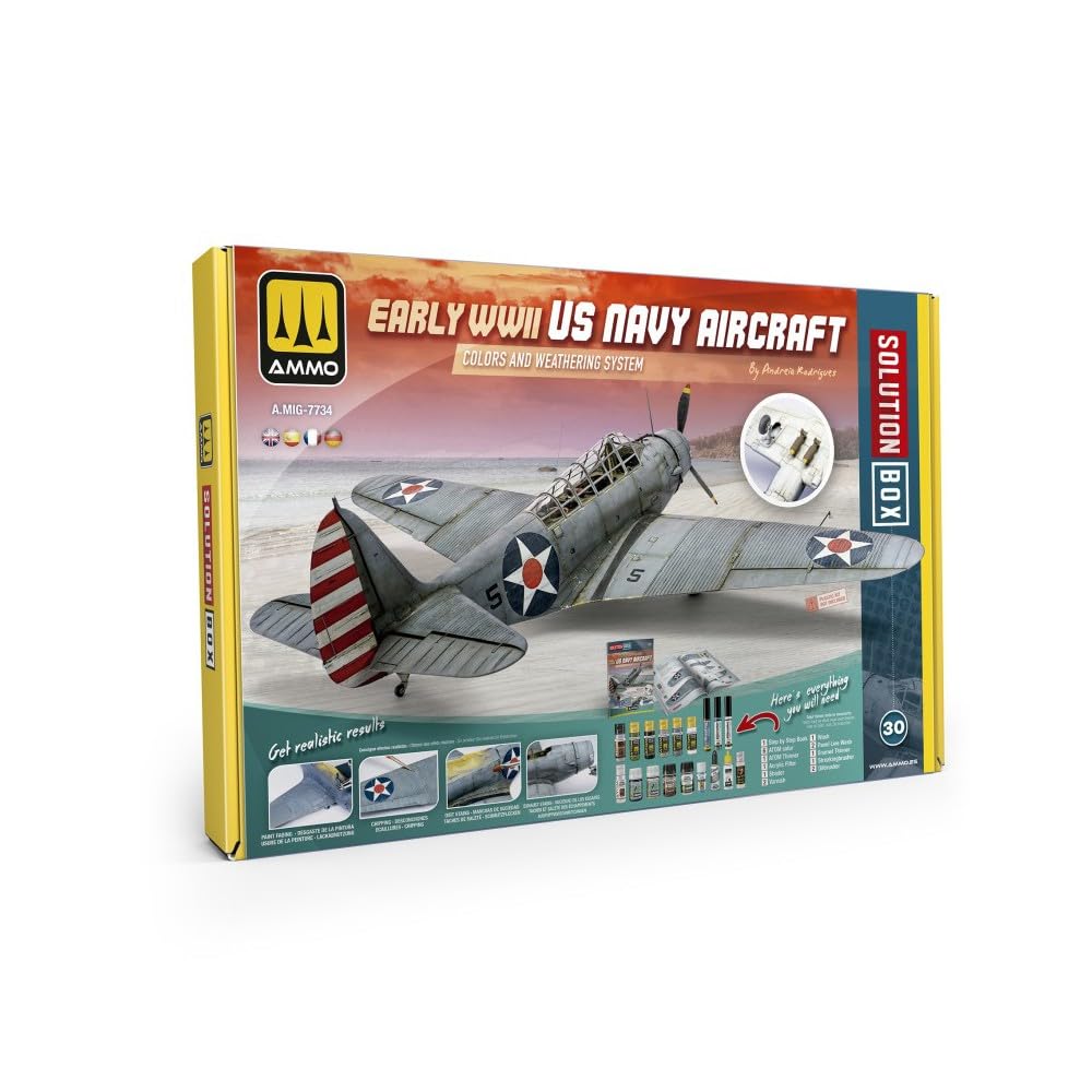 Ammo by MIG 30 How to Paint Early WWII US Navy Aircraft Coloring Solution Box
