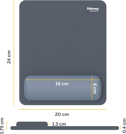 Breyta Mousepad Wrist Rest - Marine, Silicone HEX Cushion Technology Wrist Support Cushion with Mouse mat, Anti Slip Back, use with Computer, mac or Laptop. Ideal for Home or Office use & Gaming.
