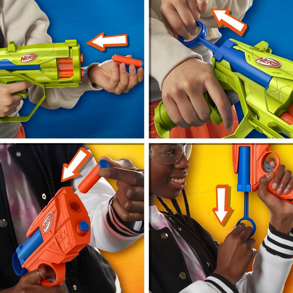 Nerf N-Series Triple Action Pack, 3 Blasters, 12 fléchettes N1, à partir de 8 ans